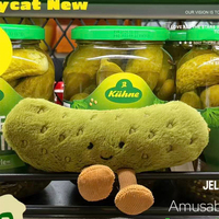 Nouveau Modèle Limité Jelly Cat Real Shooting Pickled Cucumbers, Jouets en Peluche Super Doux en Tissu, Thème Anniversaire, Vente en Gros, Autres Peluches pour Enfants