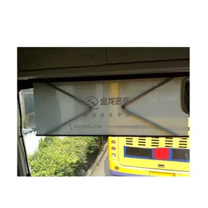 bus sunshade curtain and rear windshield shadow