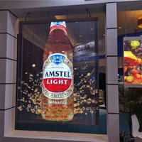 Écran LED transparent en maille pour vitrine intérieure/extérieure, panneaux LED P3.91, écran publicitaire