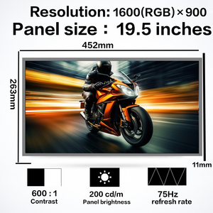 Écran LCD M195RTN01.1 CELL, connecteur 30 broches, panneau LCD 19,5 <span class=keywords><strong>pouces</strong></span>, 1600*900 HD+, 94PPI, écran LCD à prix réduit pour moniteur de bureau - Product Image 2