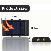Meistverkaufte Auf- und Abwärts-Dekorative LED-Wandleuchte 6 LEDs Wasserdichte Solar-LED-Wandleuchte für Außenbereich Garten Zaun Terrasse