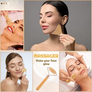 CZFIT Scraping Set Relief Fatigue Wood Therapy Massage Tools Anti <b>Cellulite</b> Lymphatic Drainage Wooden Stick Massager - Product Image 3