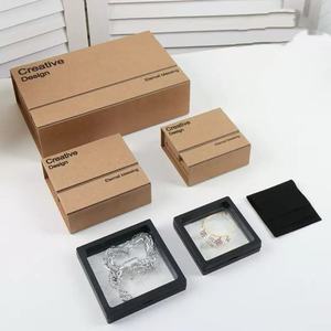 Boîte cadeau pliante en carton pour bijoux avec logo personnalisé de luxe, boîte d'emballage haut de gamme pour bague et collier, boîtes d'expédition - Product Image 4
