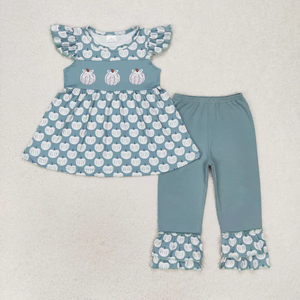 Ensemble haut à manches courtes et pantalon à volants pour bébé fille - Product Image 1