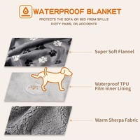 Couverture pour animaux de compagnie douce et confortable à motif imperméable et personnalisable, adaptée aux chats et aux chiens