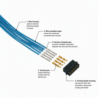 Câble plat assemblé fil-circuit 1,0 mm avec isolation FEP pour connecteur de faisceau, idéal pour EV, BMS, et pilotes LED