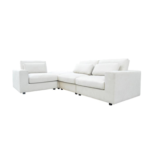 Juego de Sofás Seccionales Modulares en Forma de L, Color Blanco, Directo de Fábrica, con Chaise Longue <span class=keywords><strong>Reversible</strong></span> para Salas de Estar Modernas - Product Image 2