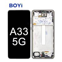 Untuk Samsung Galaxy A33 5G SM-A336 Layar In-cell 6.1 Inci Digitizer Full Assembly dengan Frame (Hitam)