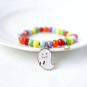 2025 nouveau fait à la main bijoux saisonniers perles en céramique Bracelet Halloween citrouille fantôme Bracelet à breloques pour cadeau - Product Image 5