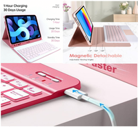 Özelleştirilebilir Arkadan Aydınlatmalı Kablosuz Klavye Kılıfı, iPad A16 11. Nesil 2025 ve 10. Nesil TPU Kalem Yuvalı Kılıf ile Uyumlu