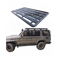 Barre de toit plate robuste pour Land Cruiser 100 LC100 LX470 1998-2007 4x4 en aluminium noir thermolaqué, installation facile, 100 kg+