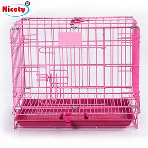 Di alta qualità di ferro di grandi dimensioni in metallo gabbia per cani con vassoio di plastica resistente e forte canile uso esterno nero ad alta resistenza di colore nero - Product Image 3