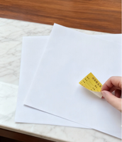 Papier de démoulage professionnel A4 80g/90g, papier autocollant réutilisable double face pour livre d'autocollants DIY et papeterie personnalisée