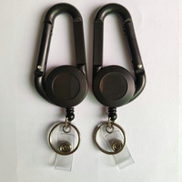 Porte-clés Yoyo Rétractable Personnalisé avec Logo, Porte-badge Rétractable Portable avec Mousqueton pour l'Escalade et la Randonnée en Extérieur