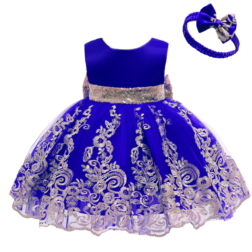 Новинка 2022, модные платья принцессы, детские платья на день рождения с бантом, свадебные платья для девочек с цветами