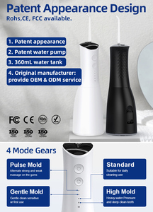 Irrigador Bucal Portátil Inalámbrico con Ozono, 360 ml, 4 Modos, IPX7, Limpiador Dental, Hilo Dental de Agua - Product Image 6