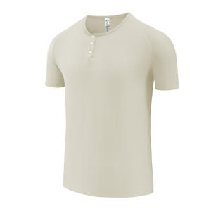 Camisetas Personalizadas para Hombre, Transpirables, de Secado Rápido, Manga Corta, para Gimnasio, Fitness, Running, Entrenamiento Deportivo, Cuello Henry - Product Image 3