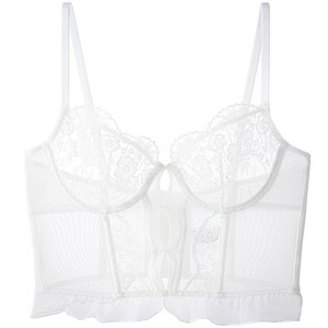 2025 korset tulang ikan berongga tembus pandang renda seksi bernapas ultra-tipis pakaian dalam romantis untuk wanita Set Bra lembut - Product Image 5