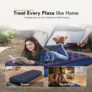 ที่นอนลมแบบพกพาสำหรับ 1 คน รุ่น Ultra-Comfort เหมาะสำหรับการตั้งแคมป์ ใช้ในบ้าน และการเดินทาง - Product Image 2