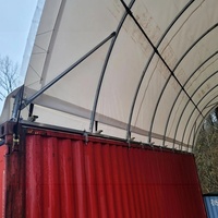 Dôme industriel à double treillis 60x40 pieds (18x12m) avec 1/2 paroi avant et arrière