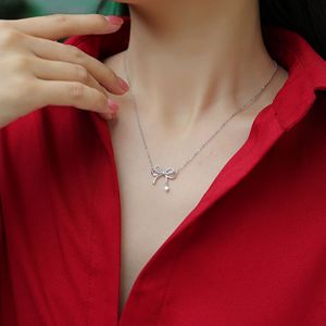 Mặt dây chuyền bướm bạc 925 Sterling đính đá Moissanite, kiểu dáng cổ điển, đạt chuẩn kim cương, món quà trang sức cao cấp dành tặng nữ giới - Product Image 3