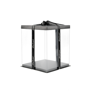 Hst rõ ràng trong suốt vuông Bánh hộp quà tặng sang trọng hộp thực phẩm lớp đám cưới sinh nhật đảng vòng trong suốt Cookie boxs - Product Image 6