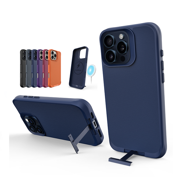 Wholesale New Invisible Bracket Super Strong Magnetic Color Phone case for iPhone 17 16 15 14 Pro Max Anti-fall Protective case