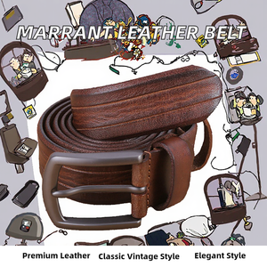 Cinturón de Cuero Vacuno de Alta Calidad para Hombre, Estilo Vintage y de Lujo, con Hebilla de Aleación, Marca MARRANT - Product Image 2