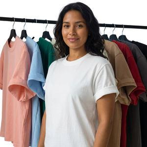 Camisetas de 250g de Algodón 100% de Alto Gramaje, Transpirables, Antiencogimiento y Antiarrugas para Hombre y Mujer - Estilo Urbano Coreano, Color Blanco Sólido - Product Image 2
