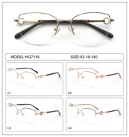 Monturas de Gafas Metálicas de Moda 2026, Gafas Ópticas de Alta Calidad HG7116, Buen Diseño para Adultos