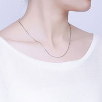 Chaîne en argent sterling avec câble à maillons plats en argent sterling 925 16 "18"