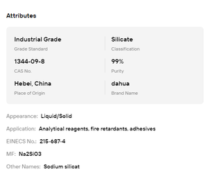 Industrial Grade Sodium Silicate Na2SiO3 Water Glass Solid Liquid 99% Purity Inorganic Binder for <b>Construction</b> <b>Adhesive</b> Use - Product Image 6