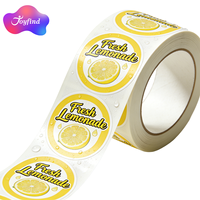 Rotolo di Adesivi Personalizzati in Vinile Lucido Durevole, Etichette Personalizzate per Alimenti Resistenti al Congelamento e Impermeabili