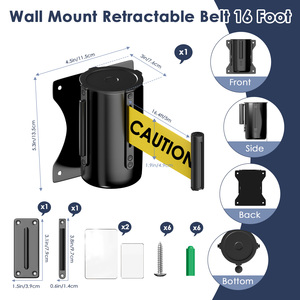 All'ingrosso barriera magnetica per montaggio a parete calda all'ingrosso barriere per cintura retrattili - Product Image 6