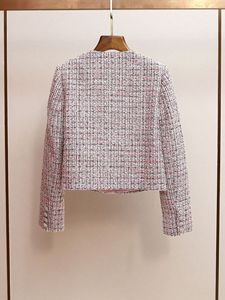 Primavera e autunno girocollo in <span class=keywords><strong>Tweed</strong></span> lana elegante tinta unita manica lunga con borchie di diamanti + gonna a-linea plissettata abito da donna - Product Image 3