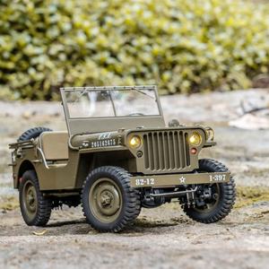 ROCHobby FMS 1941 Willys MB Scaler 1/12 Jeeps RTR 2.4G Radio <span class=keywords><strong>4X4</strong></span> Système d'éclairage LED Véhicule télécommandé RC Crawler - Product Image 4