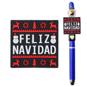 Ventas al por mayor Impreso Focal Beads Diy 3D Accesorios Joyería Silicona Dentición Focal Beads Christmas Hat Beads para la venta - Product Image 5