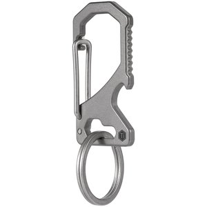 KeyUnity KM05 gantungan kunci Carabiner Titanium, gantungan kunci klip kecil, pembuka botol bir 2 inci, Multitool tugas berat dengan sekrup Bit