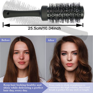 2024 meilleure vente revêtement céramique baril et nid d'abeille évent <span class=keywords><strong>brosse</strong></span> à cheveux résistant à la chaleur Nylon naturel poils <span class=keywords><strong>de</strong></span> <span class=keywords><strong>sanglier</strong></span> <span class=keywords><strong>brosse</strong></span> à cheveux <span class=keywords><strong>en</strong></span> gros - Product Image 4