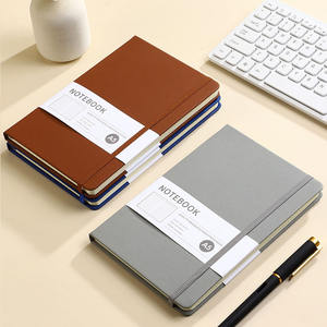 Carnets A5 à couverture rigide avec sangle élastique en PU, matériaux divers imperméables, papier PU recyclé écologique pour achats groupés d'entreprise - Product Image 1