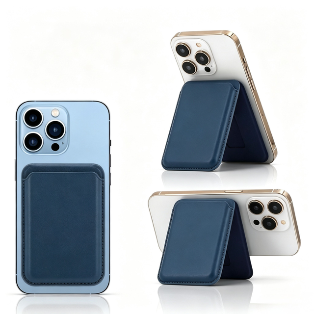 Magsafe Wallet for iPhone 17/16/15/14/13/12 Series Smart PU Magnetic Wallet Stand with Business Card Holder