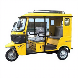 연료식 바자즈 툭툭 삼륜 오토바이 승객용 폐쇄형 모터사이클 110cc 미만 최대 30km/h 이중/삼중 좌석 200W 출력 - Product Image 1