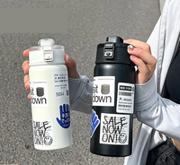 Bouteille d'eau isotherme en acier inoxydable 350 ml, gourde de motivation, tasse de voyage, bouteille de sport, tasse à café – Fabricant