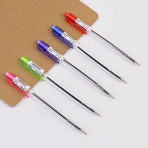 Best Bulk Plastic Cheap Multicolored Oil Gel Ballpoint <b>Pens</b> With OEM Retractable Custom Printed Logo for Stationery - Product Image 6