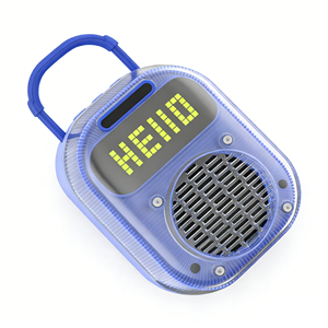 Mini haut-parleur actif portable, taille spéciale de la paume de la main, LED RVB 5W, <span class=keywords><strong>radio</strong></span> <span class=keywords><strong>FM</strong></span> étanche, écran d'horloge pour home cinéma, <span class=keywords><strong>ordinateur</strong></span> - Product Image 1