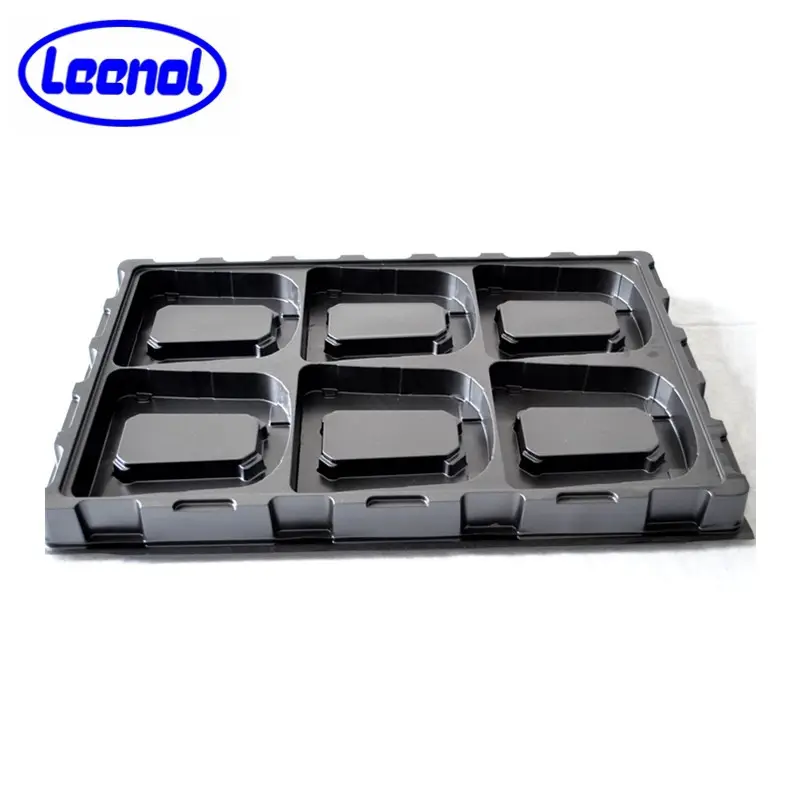 Leenol Factoryプラスチック導電性PCBブリスタートレイパッケージプラスチックトレイESDトレイパッケージブリスター