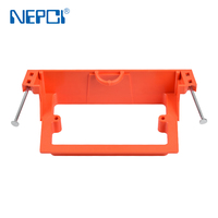 Support mural pour clous basse tension NEPCI US XJY-8080103 1 gang, en ABS ignifuge, certifié CE RoHS, blanc/noir/orange
