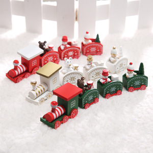 2025 New Wholesale Customized <b>Wooden</b> Little Christmas <b>Train</b> Snowman Little Bear Children's Toy Christmas Decor Christmas Gifts - Product Image 1