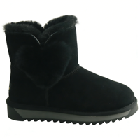 Vente directe d'usine OEM/ODM Bottes de neige pour femmes et filles en cuir de vache véritable laine double face en peau de mouton Chaussures d'hiver chaudes personnalisées