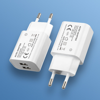 Adaptor Daya Charger Dinding Shenzhen Lvxiangyuan Dual USB Ports 5V 2.1A dengan Steker EU Bersertifikasi CE RoHS ERP REACH dan Proteksi OTP